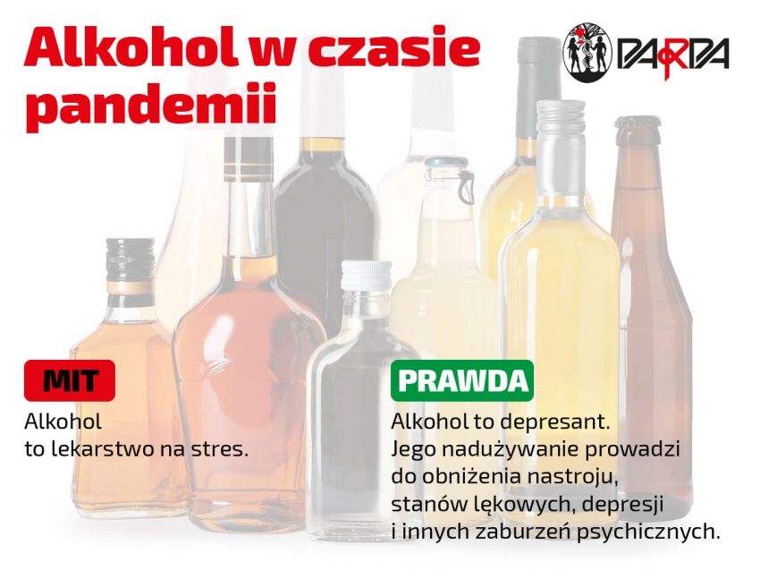Alkohol w czasie pandemii. Alkohol to depresant