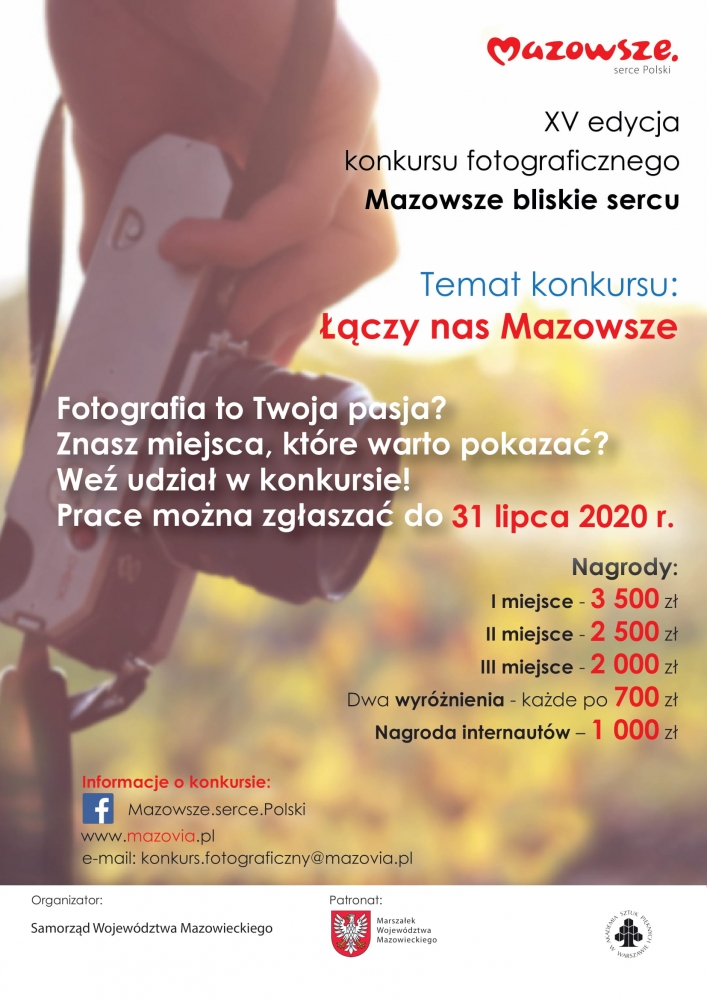 Plakat promujący konkurs Mazowsze bliskie sercu / źródło: www.mazovia.pl