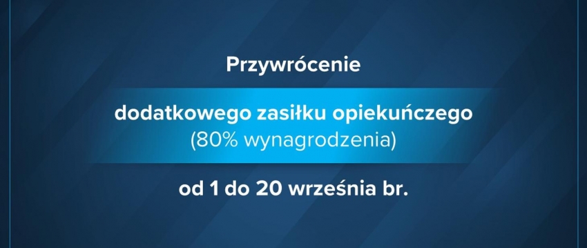 Grafika: Przywrócenie Od 1 września rodzicom i opiekunom zasiłku