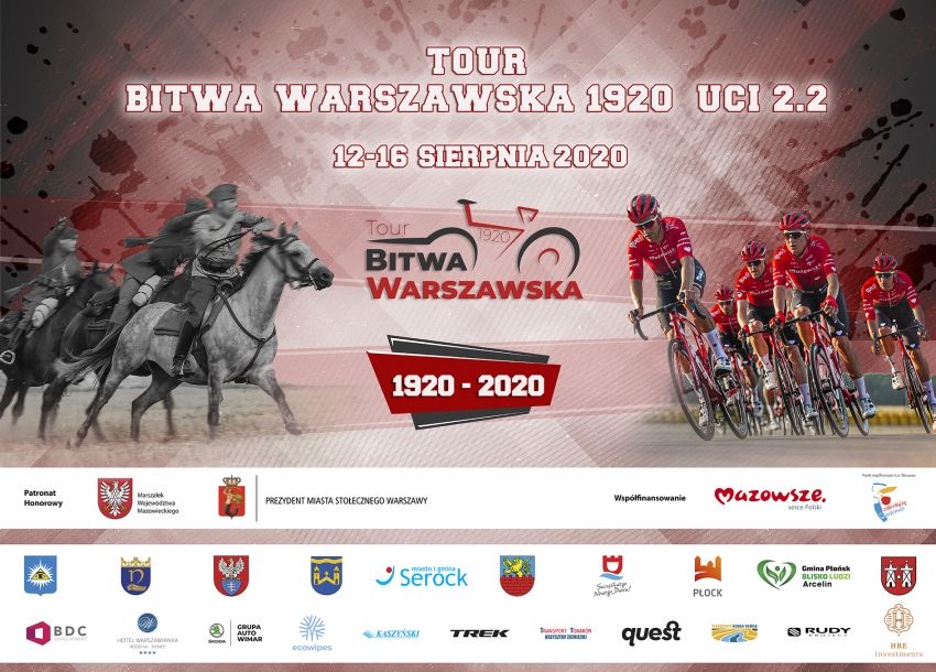Plakat promujący wyścig kolarski Tour Bitwa Warszawska 1920