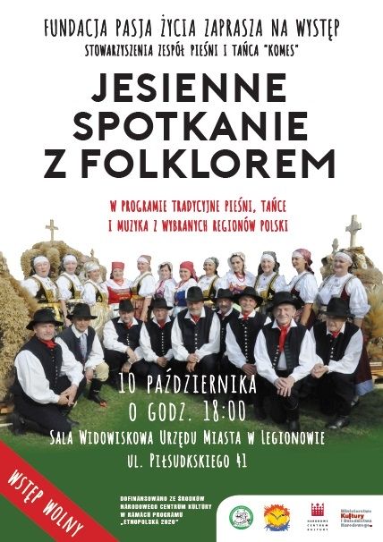 Plakat promujący Jesienne spotkanie z folklorem