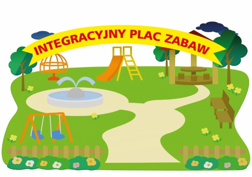 Ryunek z napisem integracyjny plac zabaw