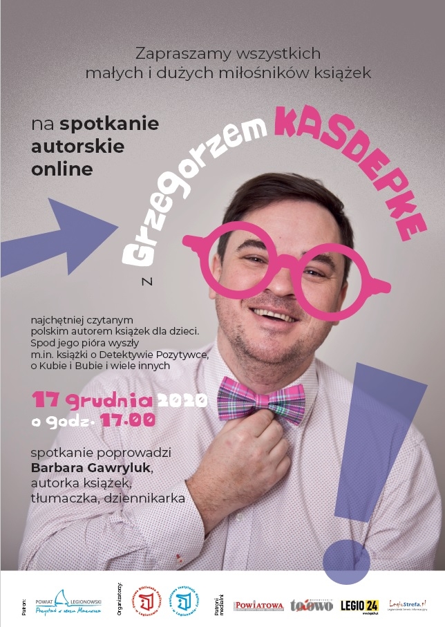 Plakat promujący wydarzenie, na pierwszym planie Grzegorz Kasdepke.