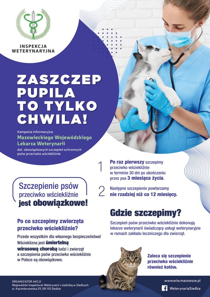 Kampania informacyjna - „Zaszczep pupila, to tylko chwila!”