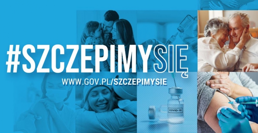 Grafika promująca akcję #szczepimysię