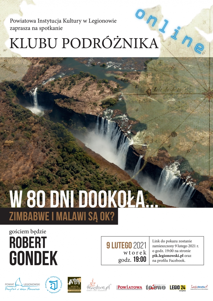 Plakat - Klub Podróżnika, w 80 dni dookoła... Zimbabwe i Malawi są ok?
