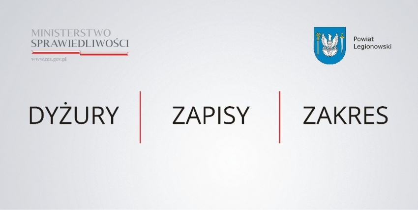 Grafika wyróżniająca z napisem - dyżury, zapisy, zakres