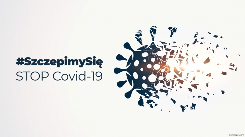 Grafika z napisem - #SzczepimySię Stop Covid-19