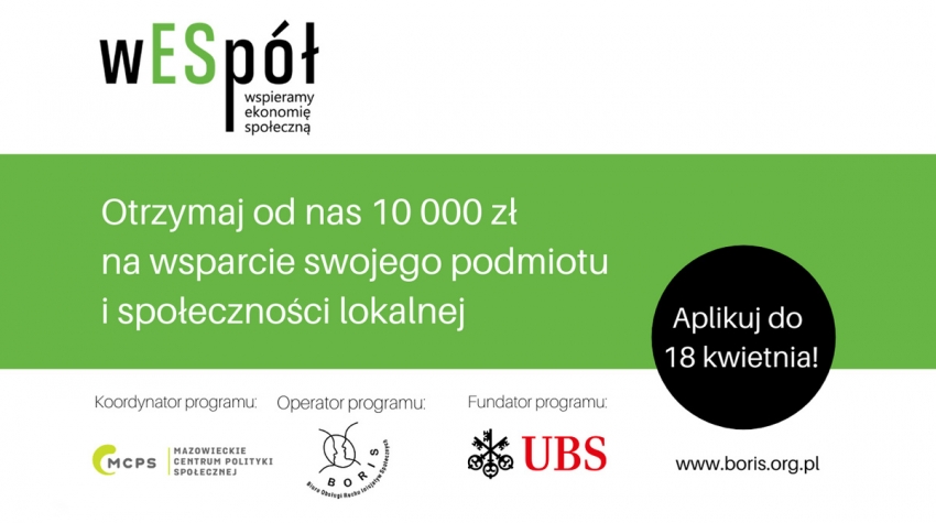Grafika z informacją o programie wESpół - treść w artykule.