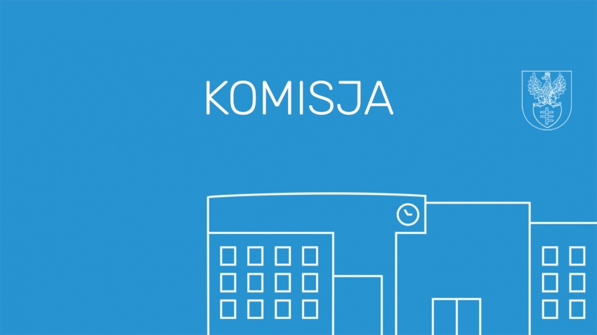 Grafika wyróżniająca z napisem - Komisja.