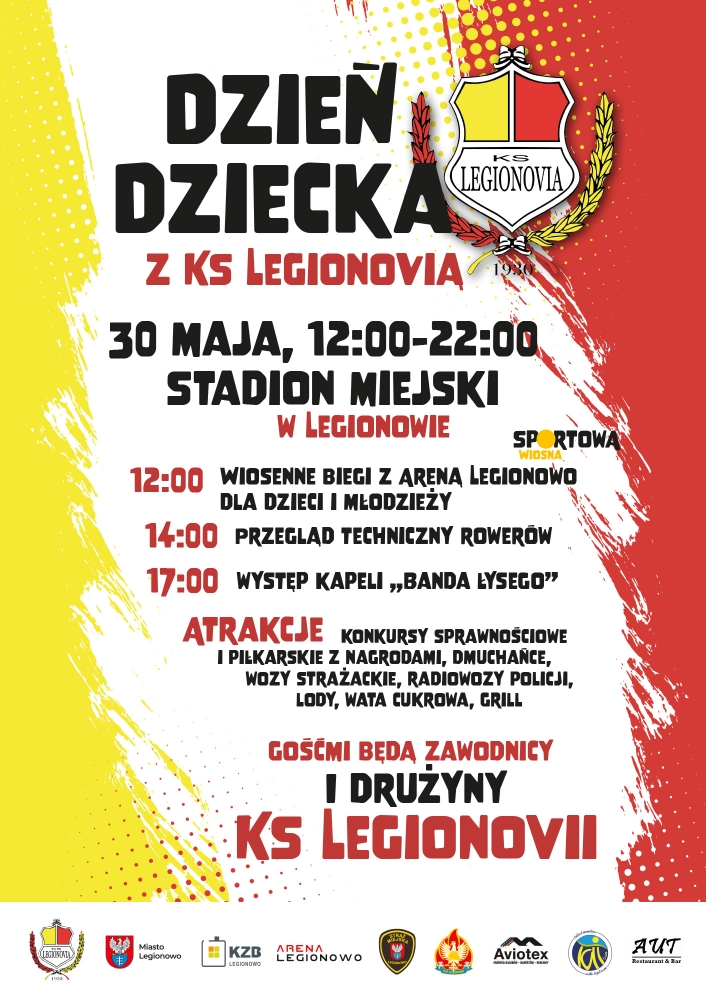 Plakat promujący Dzień Dziecka z KS Legionovią