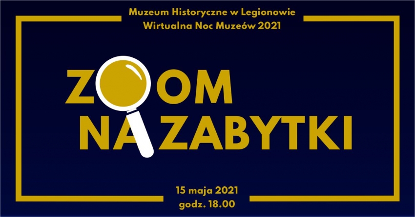 Banerz napisem - Zoom na zabytki. W napis wkomponowana lupa.