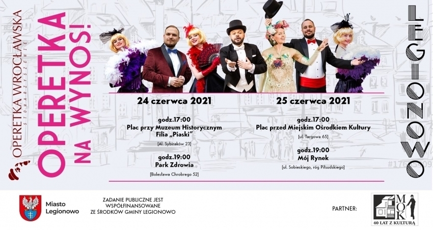 Grafika promująca imprtezę o nazwie - Operetka na wynos!