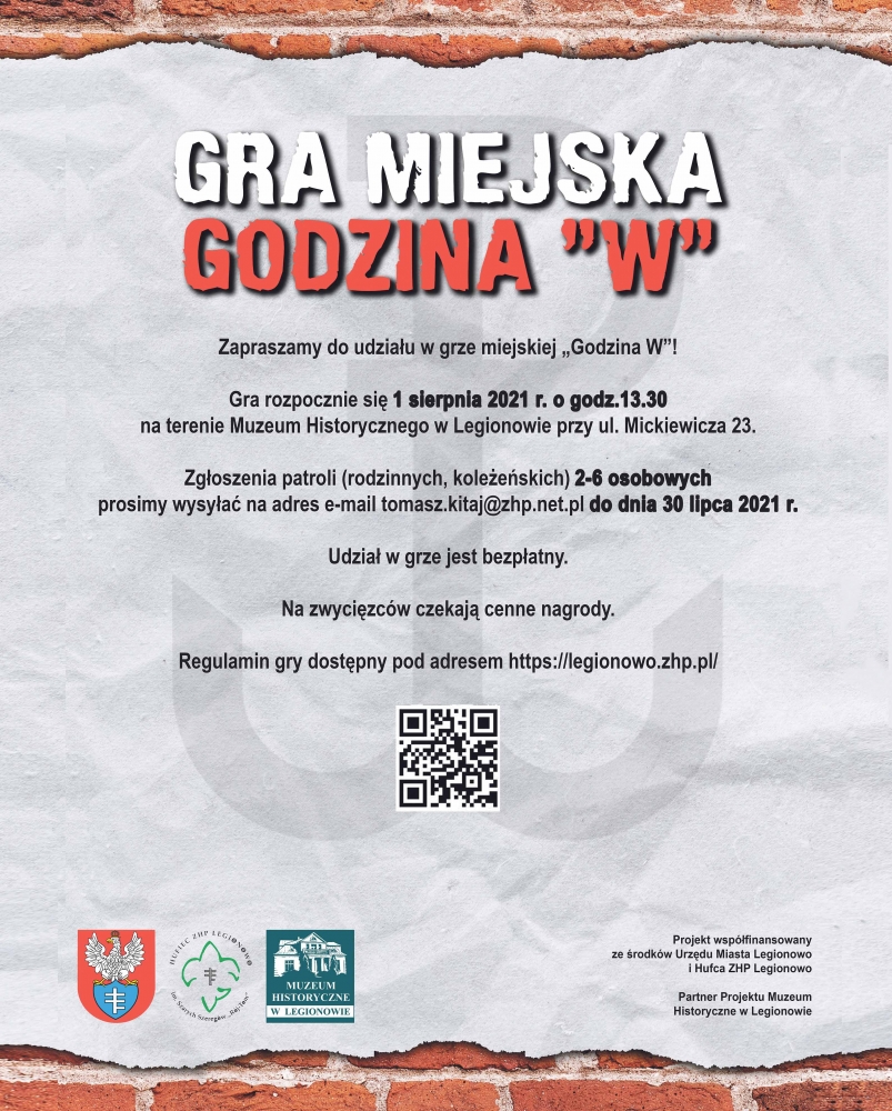 Plakat promujący grę miejską Godzina W