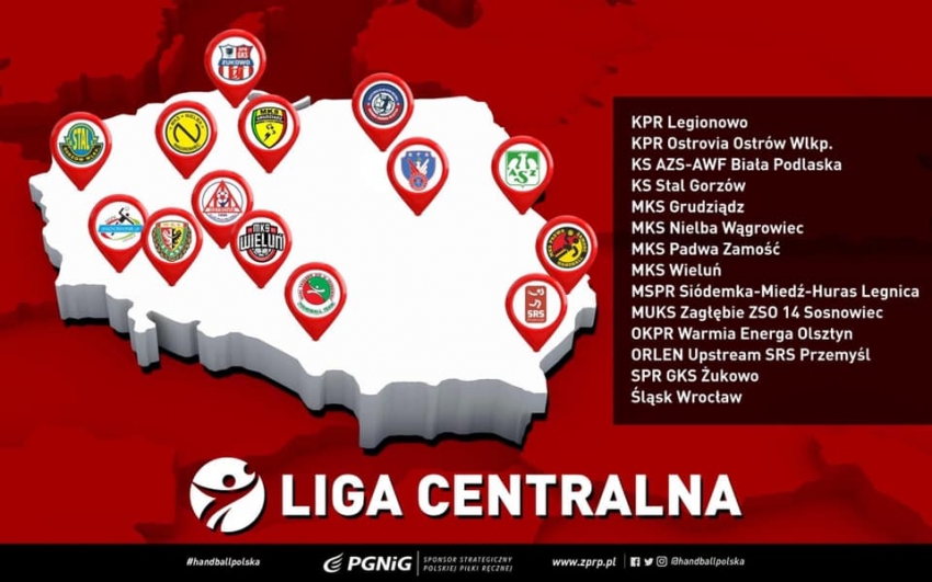 Grafika przedstawiająca ligę centralną/fot. ZPRP