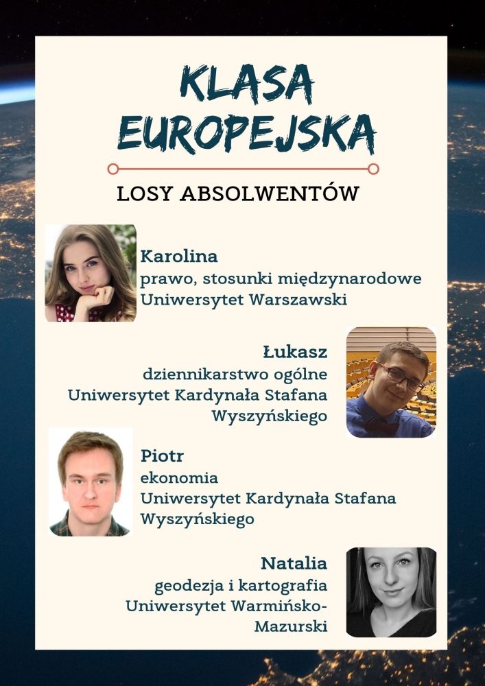 Klasa Europejska, zdjęcia absolwentów