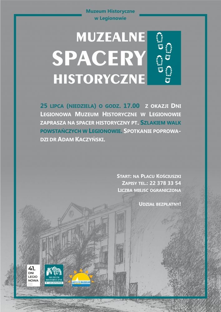 Plakat promujący: Muzealne spacery historyczne
