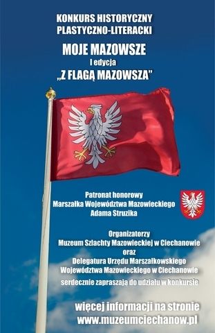 Na plakacie flaga mazowasza