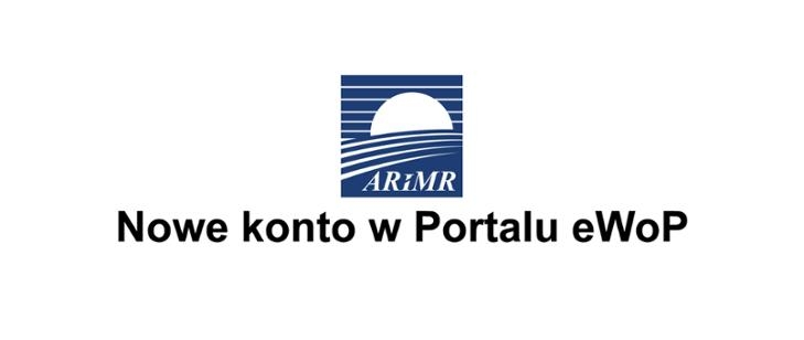 Logo Armir oraz napis nowe konto w portalu eWOP