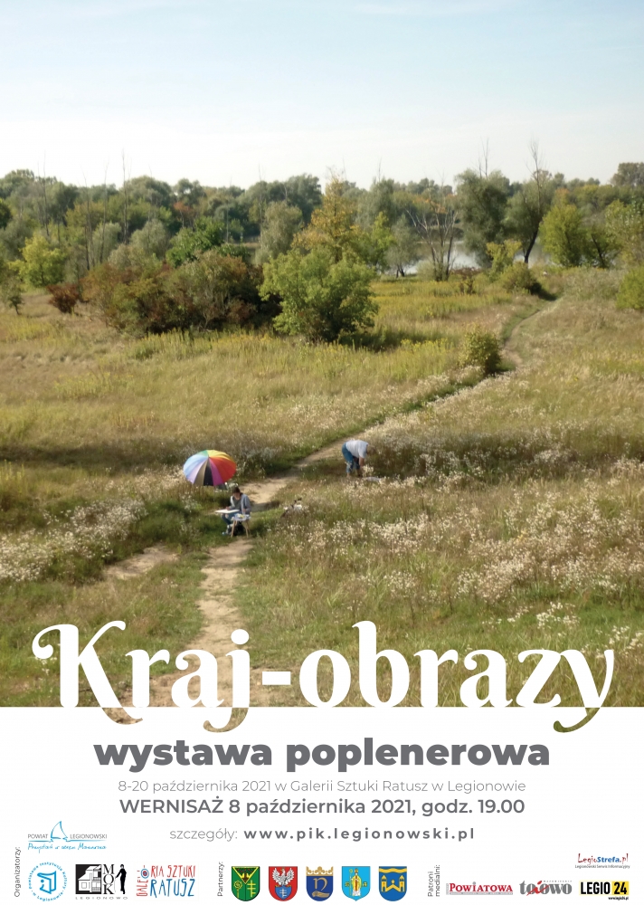 Krajobrazy, wystawa plenerowa. Autorem zdjęcia na plakacie jest Mirosław Gawlik.
