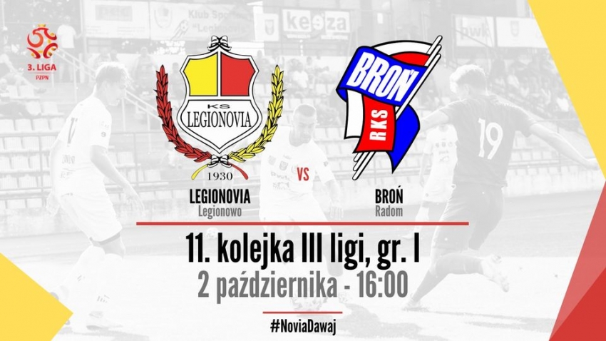 11. kolejka III ligi: Legionovia - Broń Radom