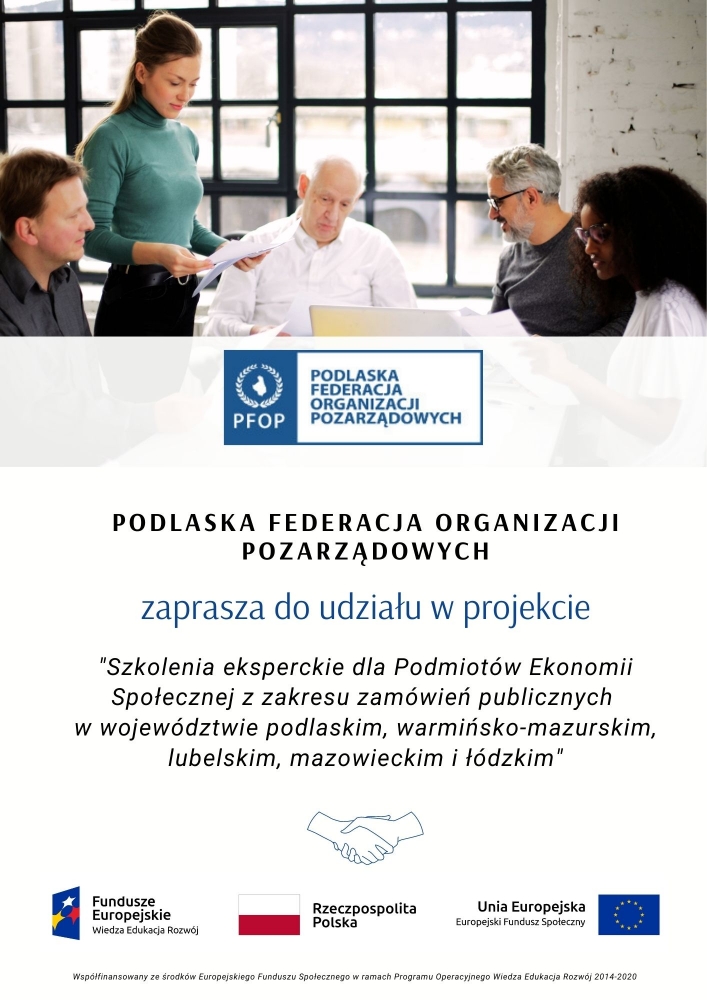 Ulotka - Podlaska Federacja Organizacji Pozarządowych