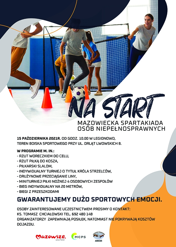 Plakat promocyjny - Na Start - Mazowiecka Spartakiada Osób Niepełnosprawnych