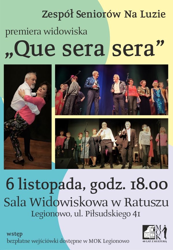 Grafika promująca premierę widowiska 'Que sera sera'