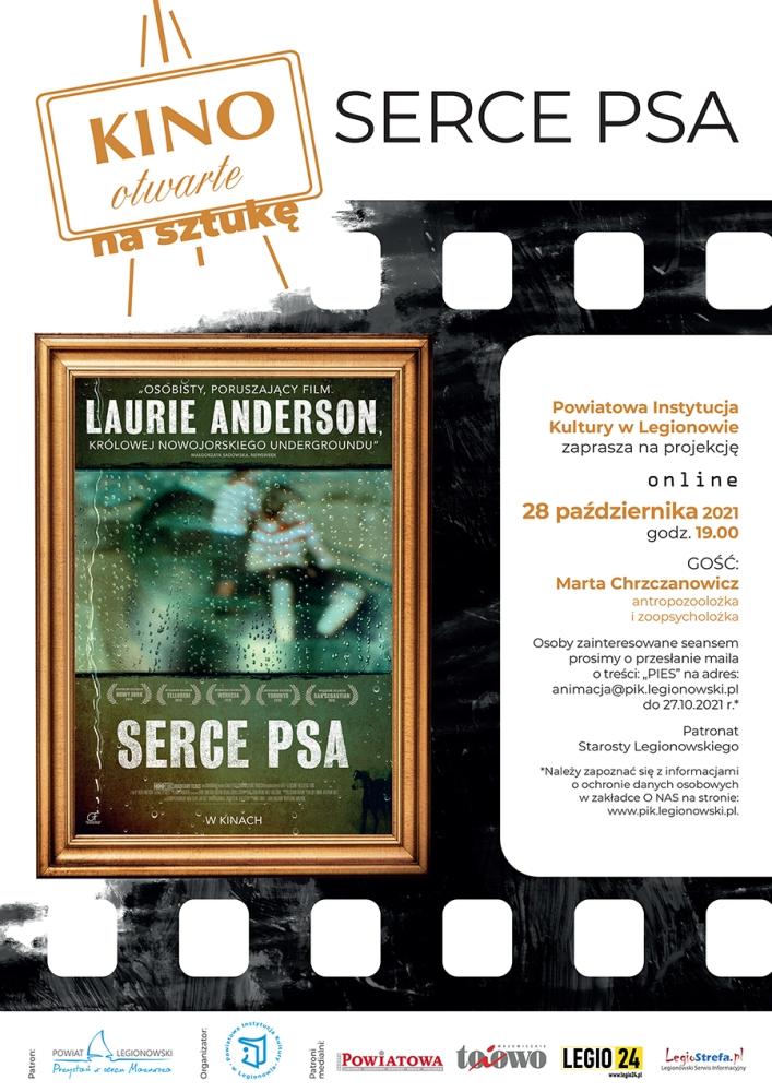 Plakat promujący projekcję filmu 'Serce psa'