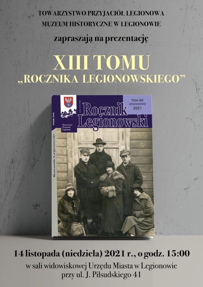Plakat promujący prezentację 'Rocznika Legionowskiego'
