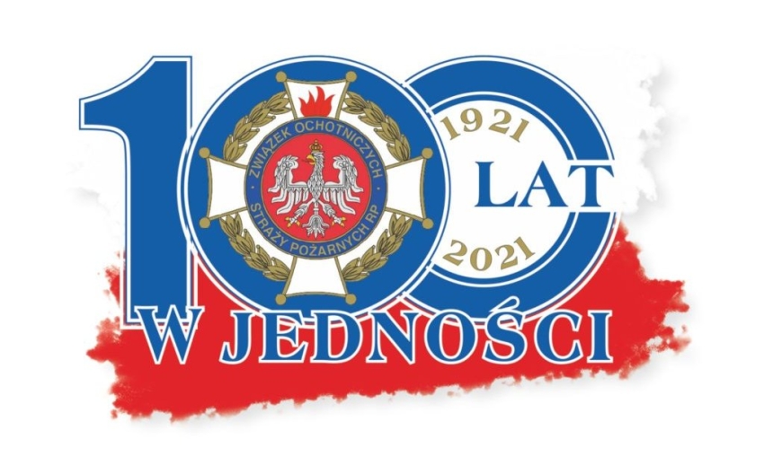 Logo - 100 lat w jedności - Związek Ochotniczych Straży Pożarnych RP
