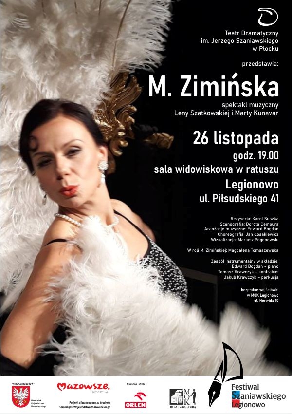Plakat promujący spektakl muzyczny