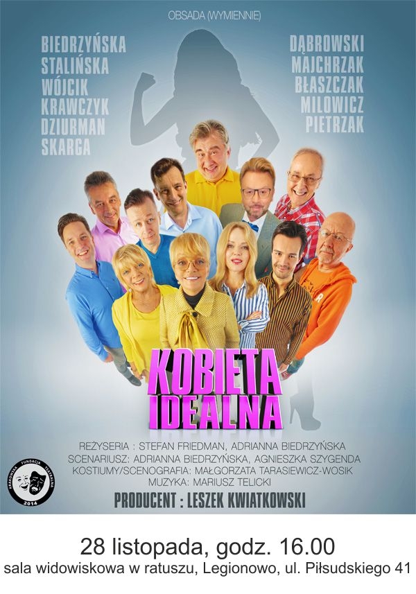 Plakat - Kobieta Idealna, postaci obsady
