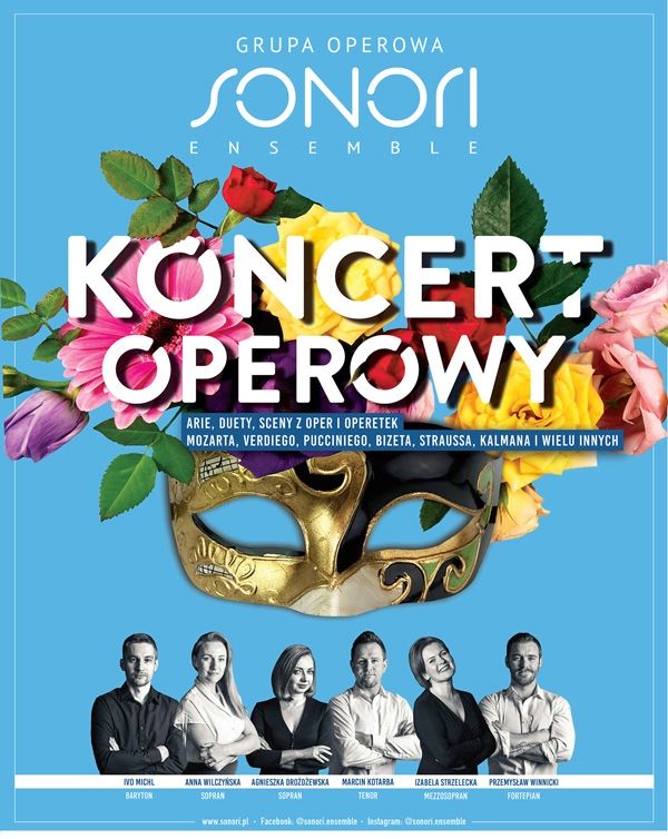 Plakat promujący koncert grupy operowej Sonori Ensemble