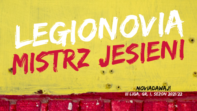 Grafika promująca wysokie miejsce KS Legionovii Legionowo