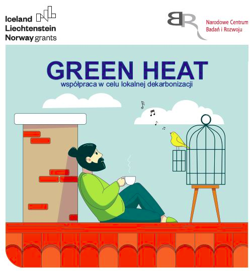 Grafika promująca spotkanie projektu Green Heat