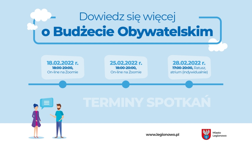 Grafika promująca spotkania z mieszkańcami
