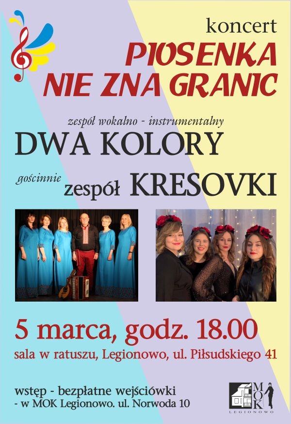 Plakat koncertu 'Piosenka nie zna granic'