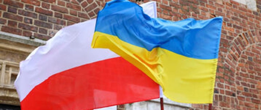 Flaga Polski i Ukrainy