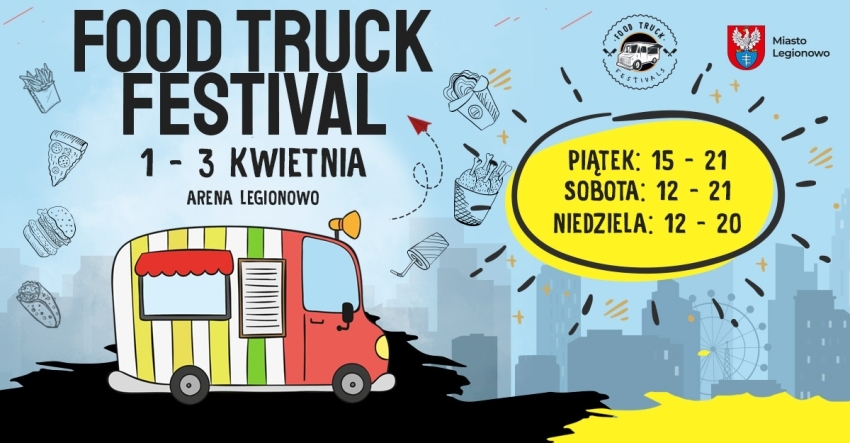 Plakat promujący festiwal food trucków