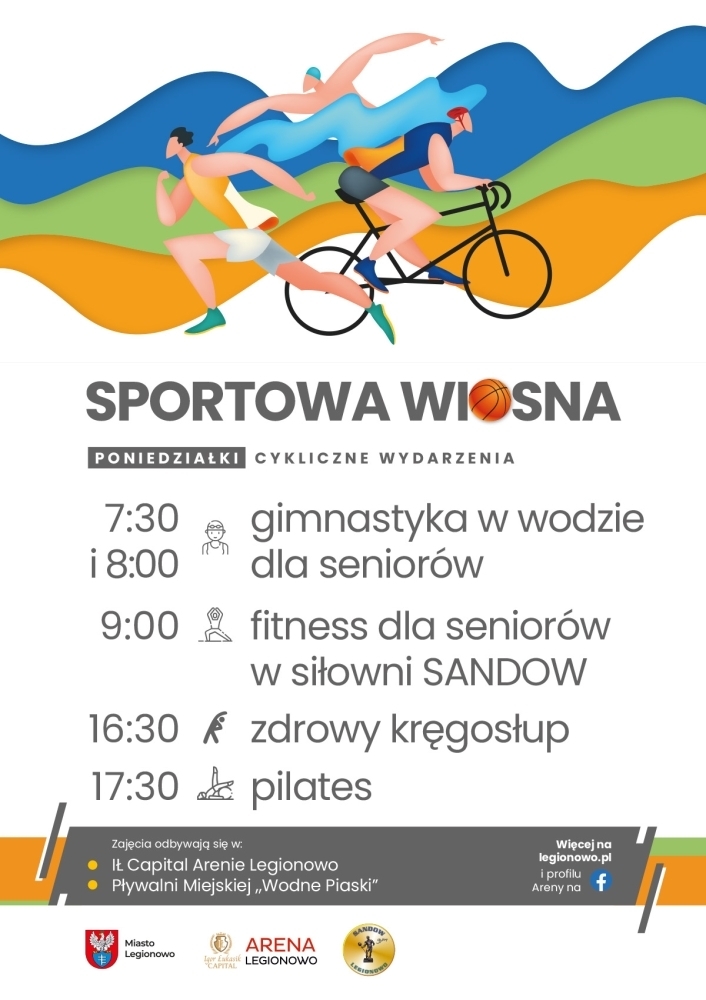 Grafika informująca o zajęciach w ramach Sportowej Wiosny