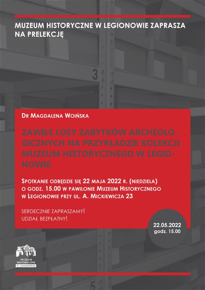 Plakat promujący prelekcję w muzeum