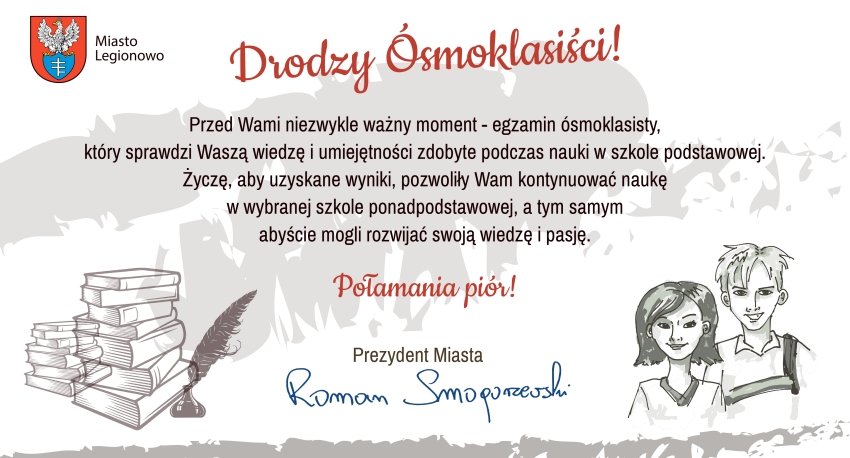 Życzenia na egzamin ósmoklasisty