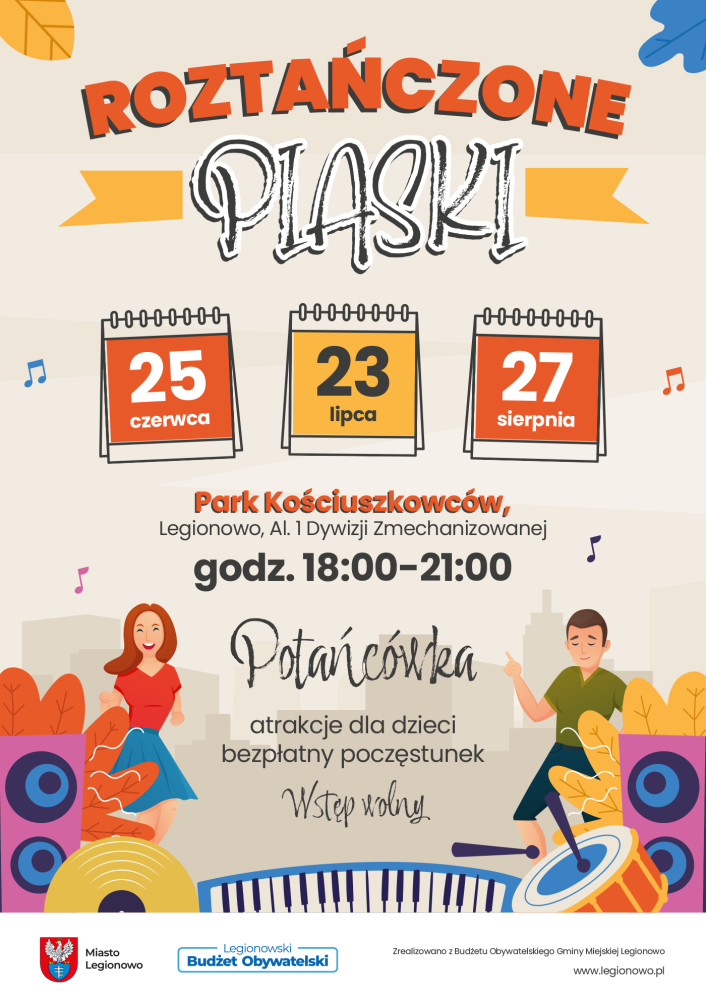 Plakat promujący wydarzenie - Roztańczone Piaski