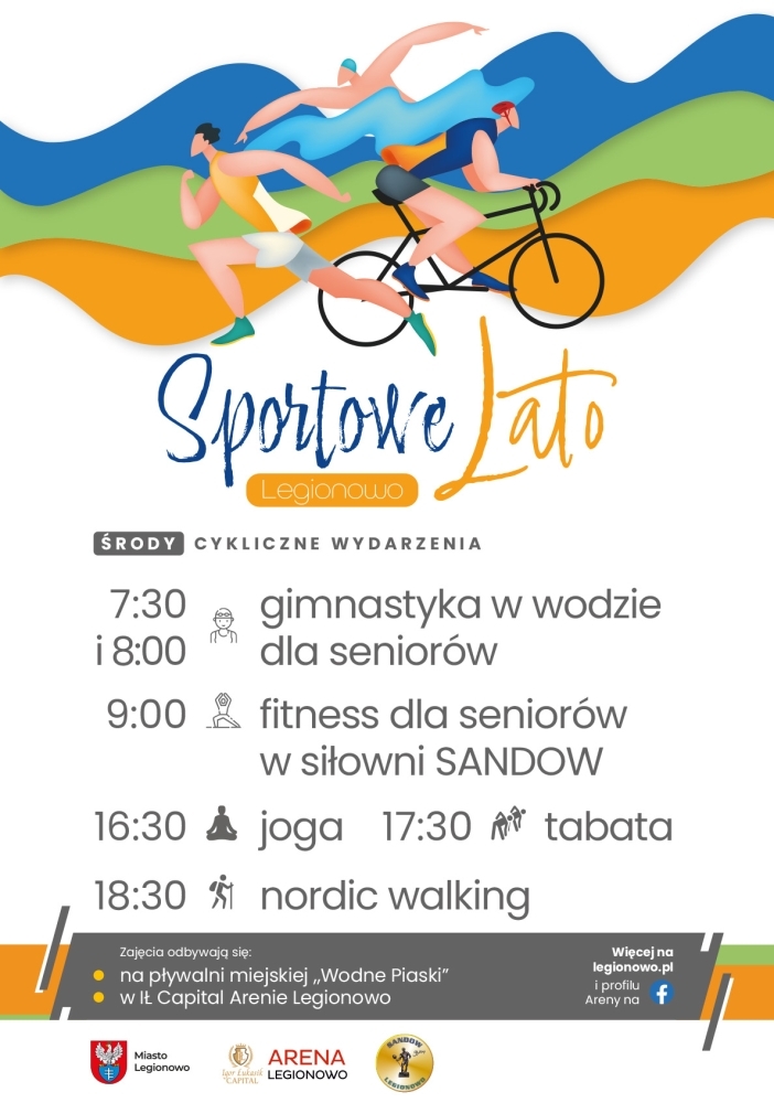 Grafika informująca o zajęciach w ramach Sportowego Lata
