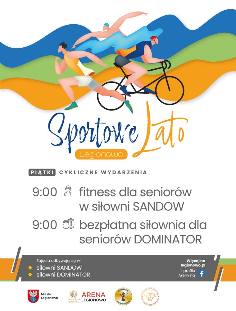 Grafika informująca o zajęciach w ramach Sportowego Lata