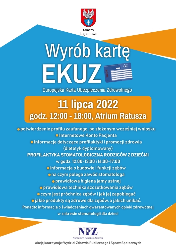 Plakat promujący wyrobienie karty EKUZ