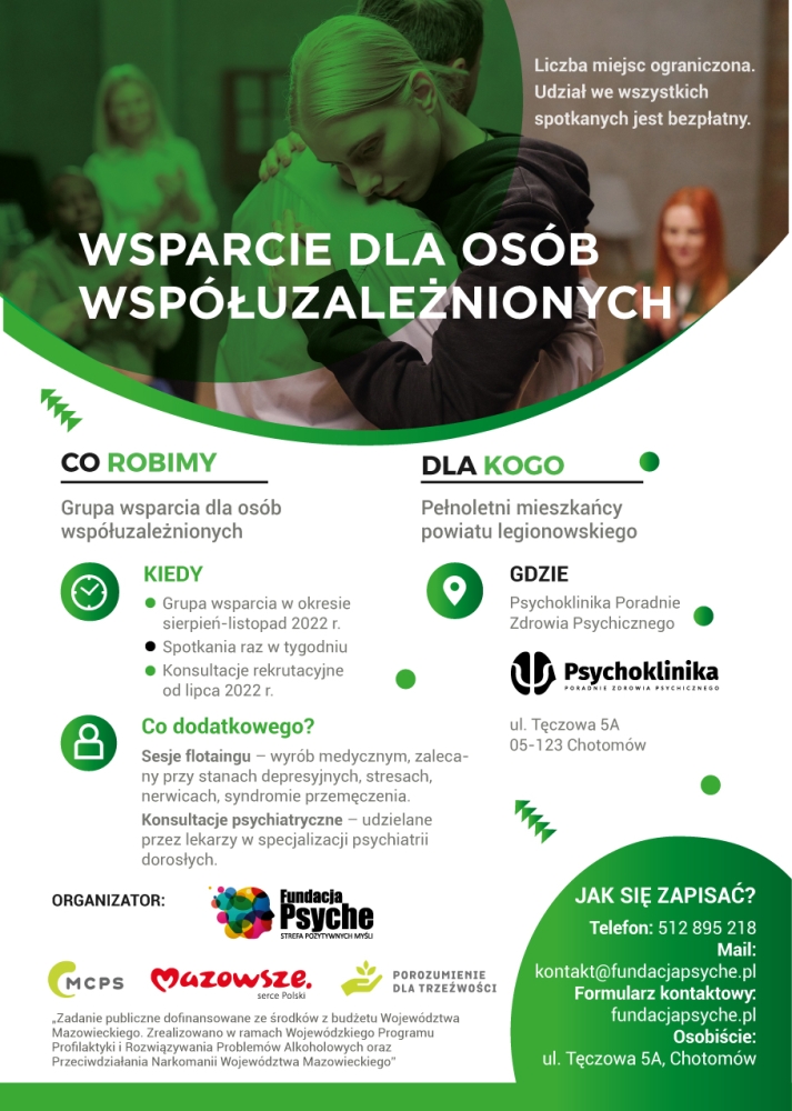 Bezpłatna Grupa wsparcia dla osób współuzależnionych
