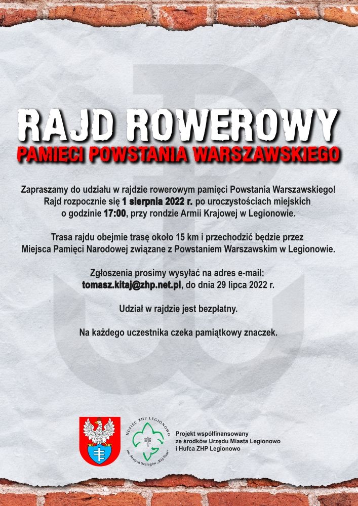 Rajd rowerowy pamięci Powstania Warszawskiego