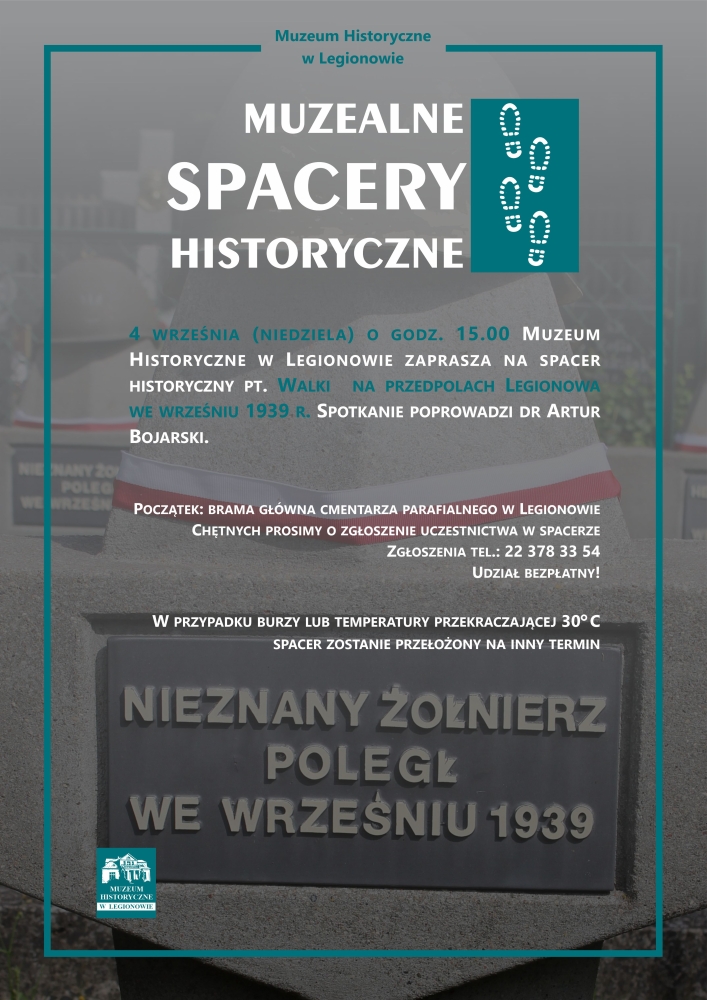 Plakat promujący spcer historyczny